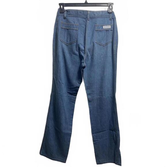 Vintage 70's Lord Isaacs Denim Flare Jeans - Classic Blue - Picture 8 of 9